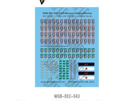 British 43rd (Wessex) Infantry Division decal sheet Fashion