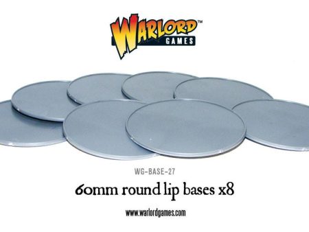 60mm round lip bases x 8 For Sale