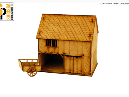 English Timber Framed Cart Shed & Cart For Discount