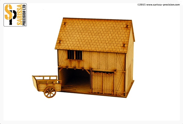 English Timber Framed Cart Shed & Cart For Discount