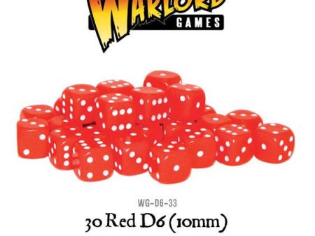 30 Red D6 (10mm) Hot on Sale