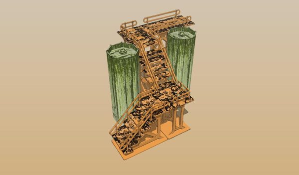 Silo   Gantry Scenery Set For Discount