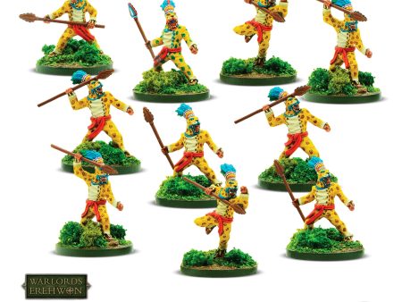 Aztec: Jaguar Warriors with spears on Sale