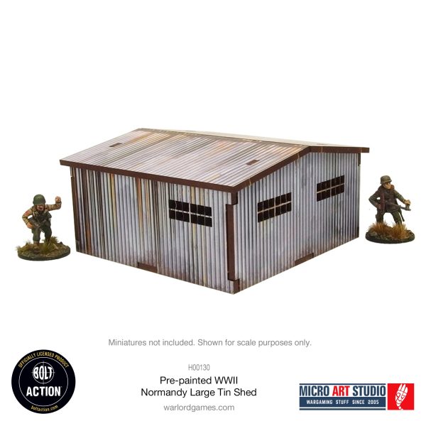 Pre-painted WW2 Normandy Large Tin Shed Cheap