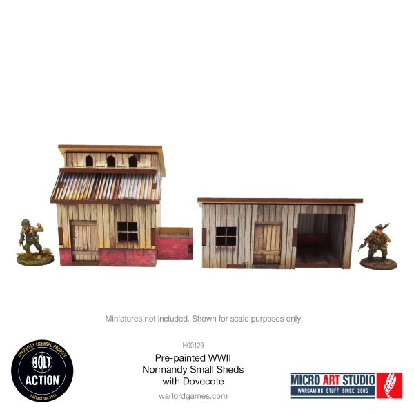 Pre-painted WW2 Normandy Small Sheds with Dovecote For Sale