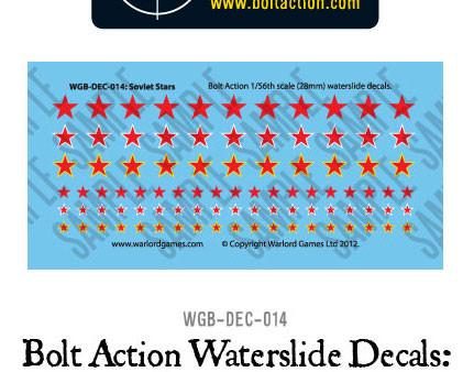 Bolt Action Soviet Stars decal sheet Supply