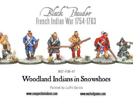 Woodland Indians in snowshoes on Sale