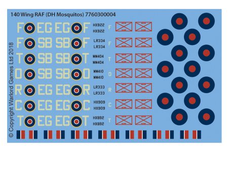 140 Wing (DH Mosquitos) decal sheet Fashion