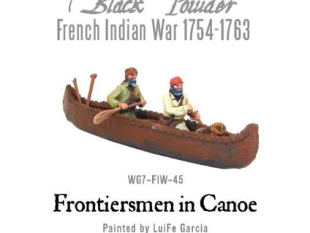 French-Indian War Frontiersmen in Canoe Fashion