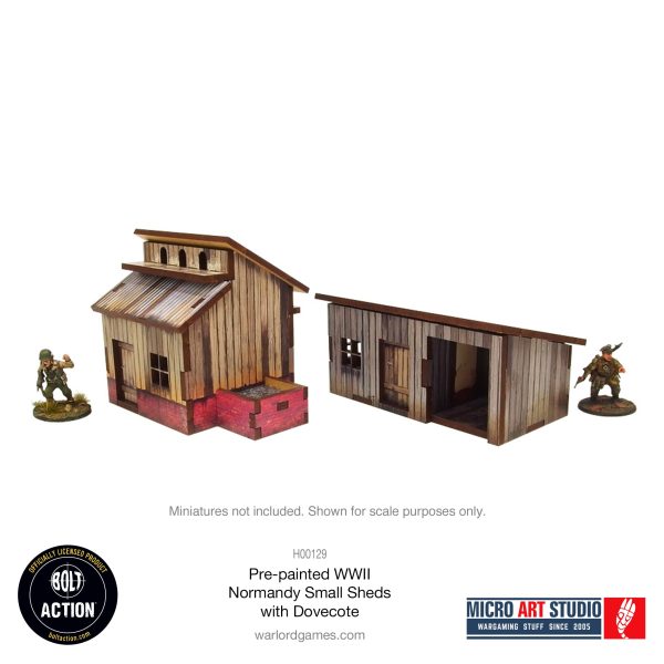 Pre-painted WW2 Normandy Small Sheds with Dovecote For Sale