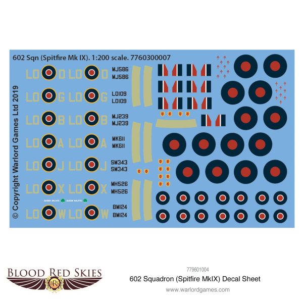 602 Sqn (Spitfire Mk IX) decal sheet Cheap