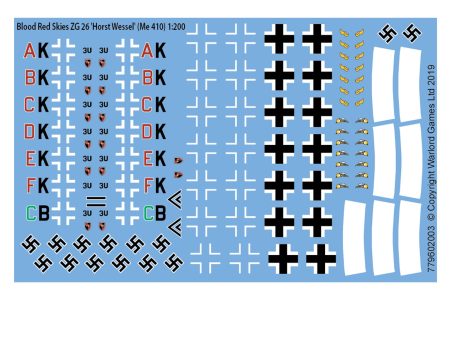 ZG 26  Horst Wessel (Me 410) decal sheet Supply