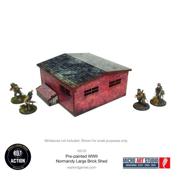 Pre-painted WW2 Normandy Large Brick Shed For Sale