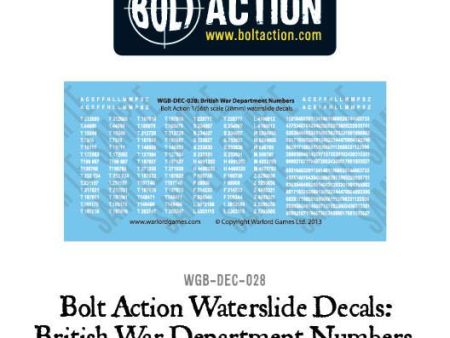 Bolt Action British War Department  numbers decals Sale