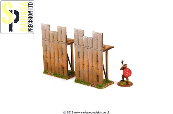 Wooden Palisade 1 2 Wall - Straight For Cheap