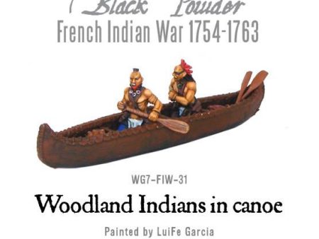 Woodland Indians in canoe For Discount