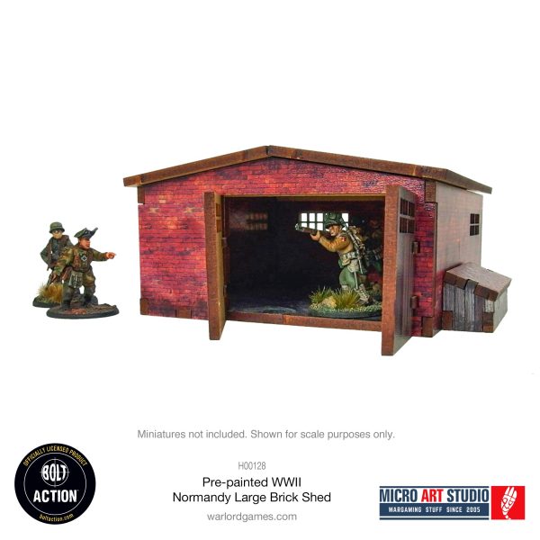 Pre-painted WW2 Normandy Large Brick Shed For Sale