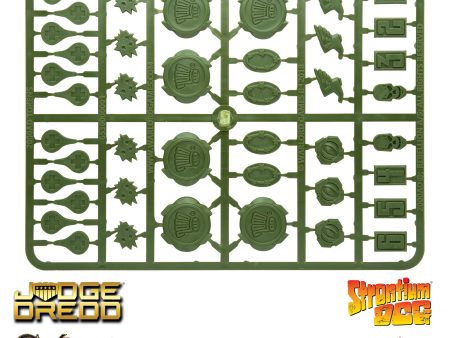 Plastic 2000AD tokens sprue Green For Discount