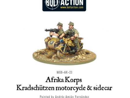 Afrika Korps Kradschutzen motorcycle and sidecar Hot on Sale