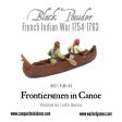 French-Indian War Frontiersmen in Canoe Fashion