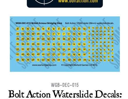 Bolt Action British Armour Bridging discs decal sheet on Sale